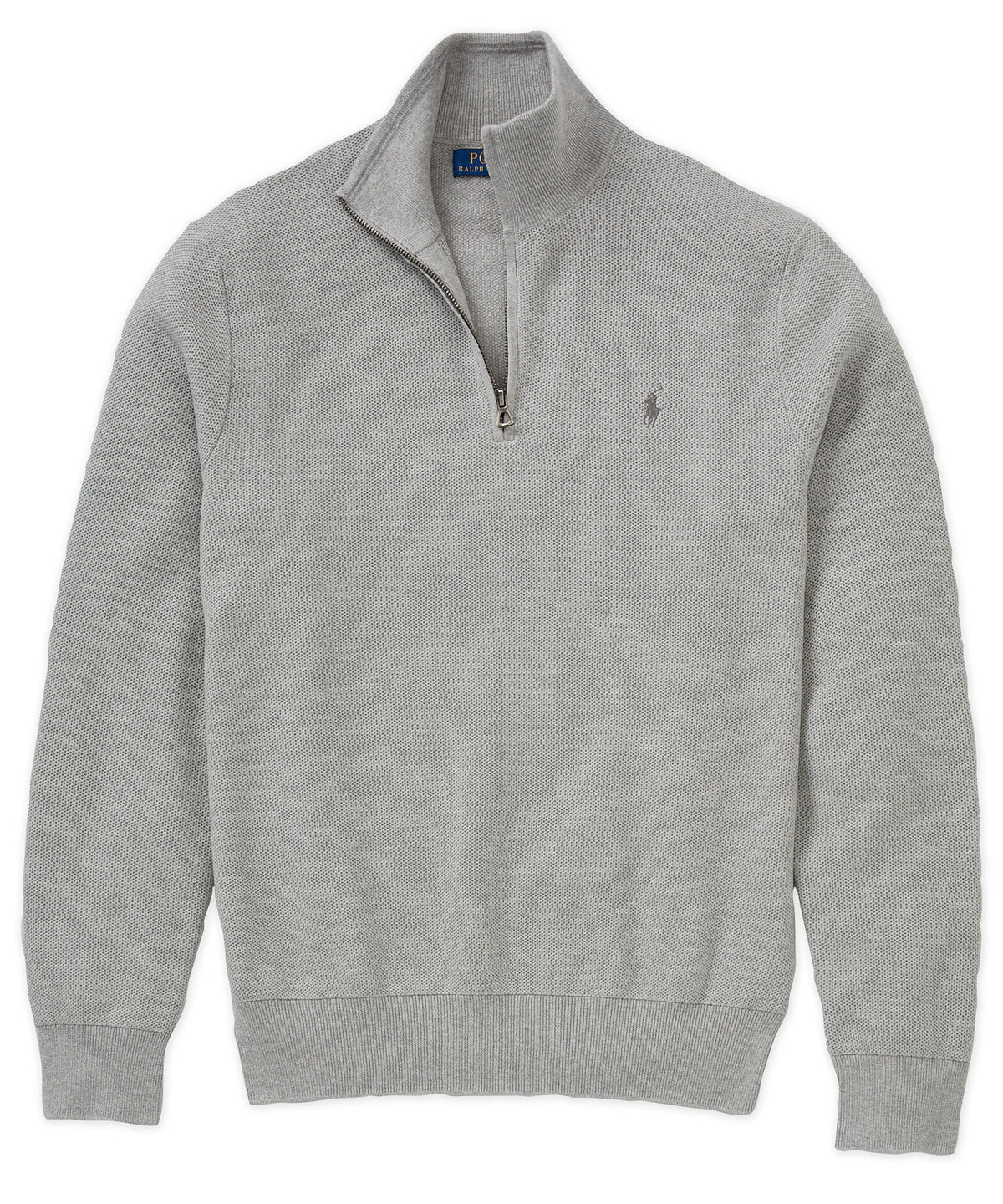 Polo Ralph Lauren Long Sleeve Textured Cotton Half-Zip Sweater, Men's Big & Tall