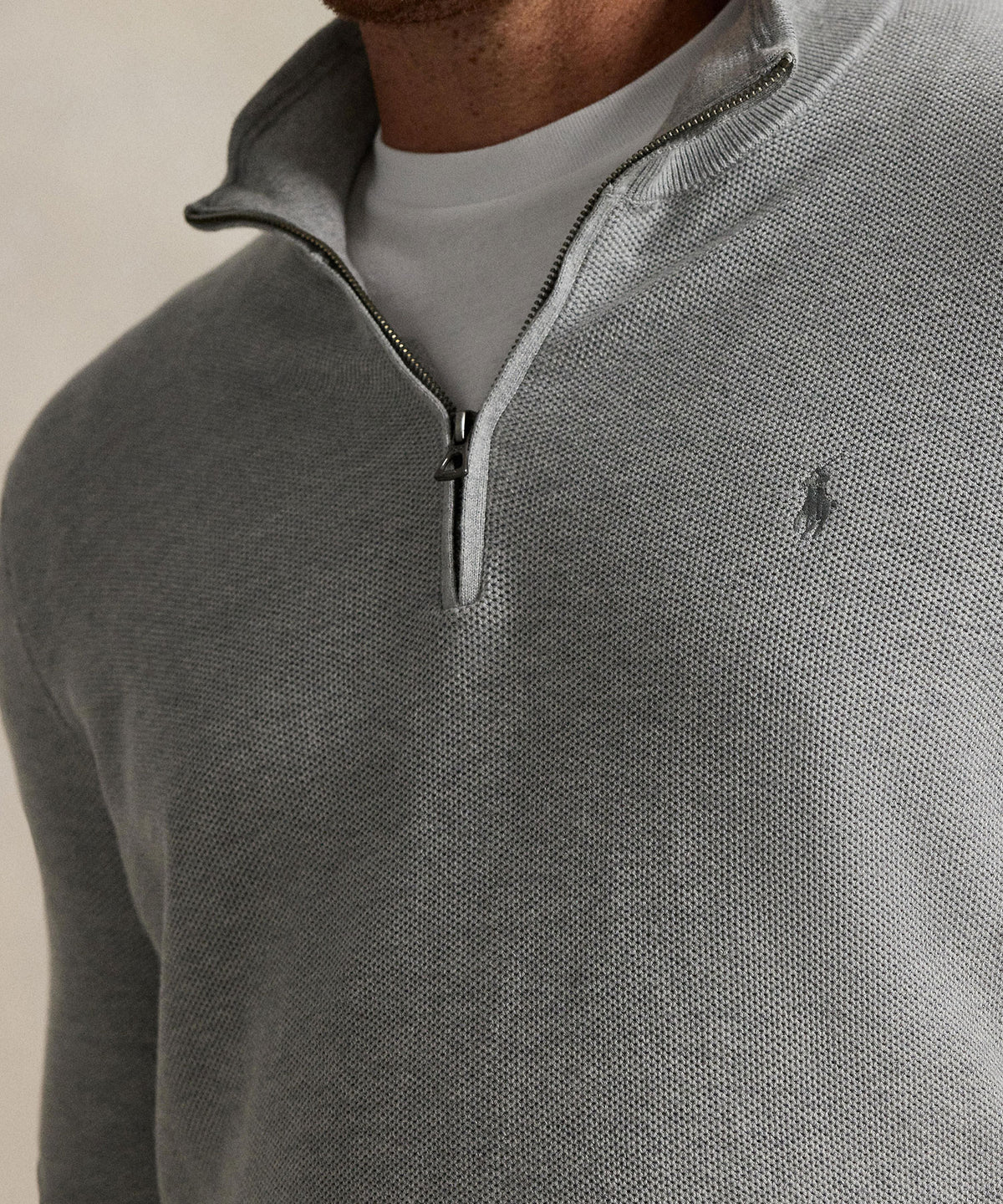 Polo Ralph Lauren Long Sleeve Textured Cotton Half-Zip Sweater, Men's Big & Tall