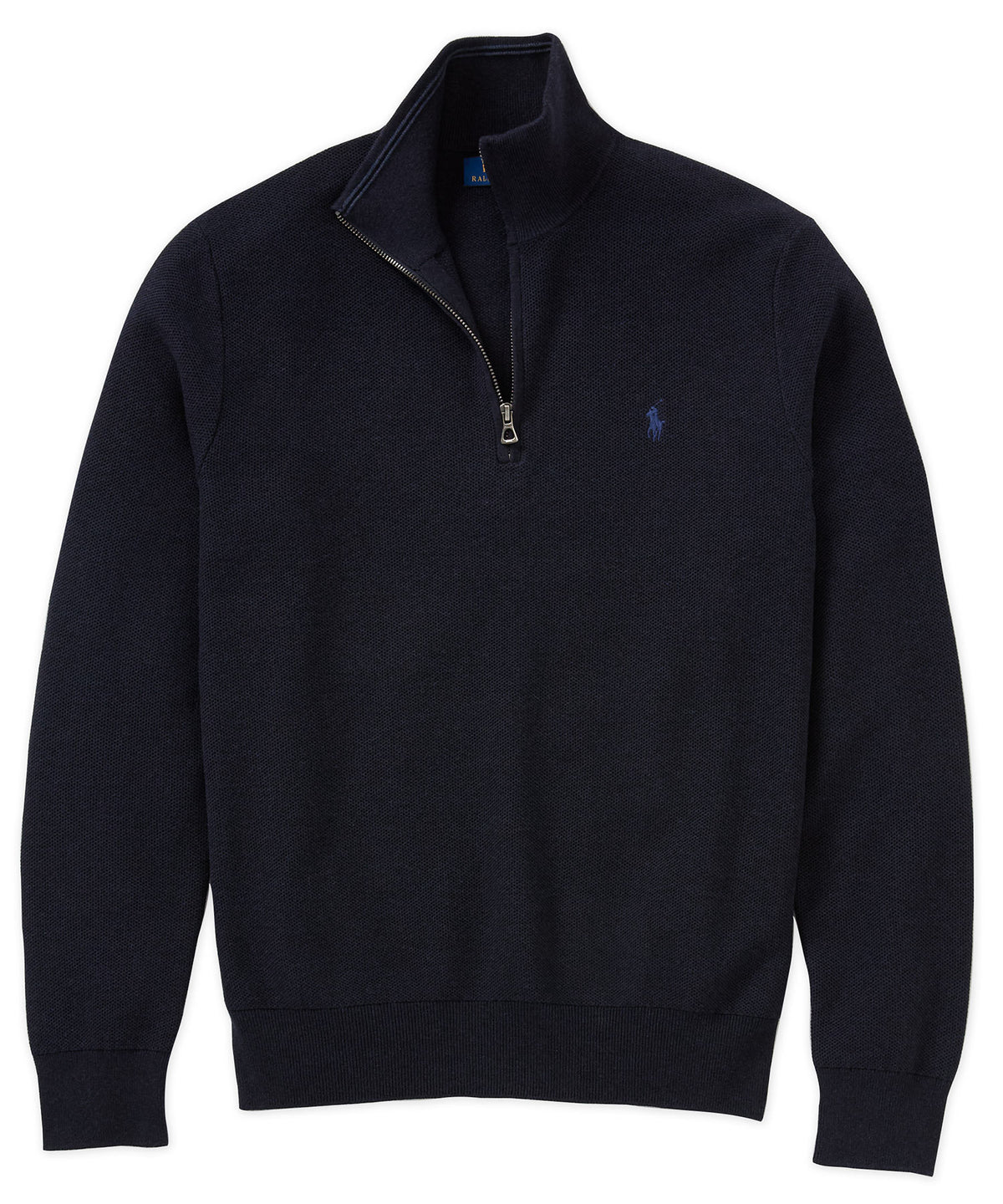 Polo Ralph Lauren Long Sleeve Textured Cotton Half-Zip Sweater, Men's Big & Tall