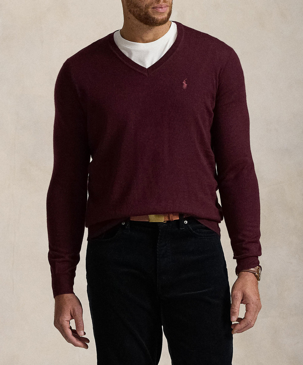 Polo Ralph Lauren Merino Wool V-Neck Sweater, Men's Big & Tall