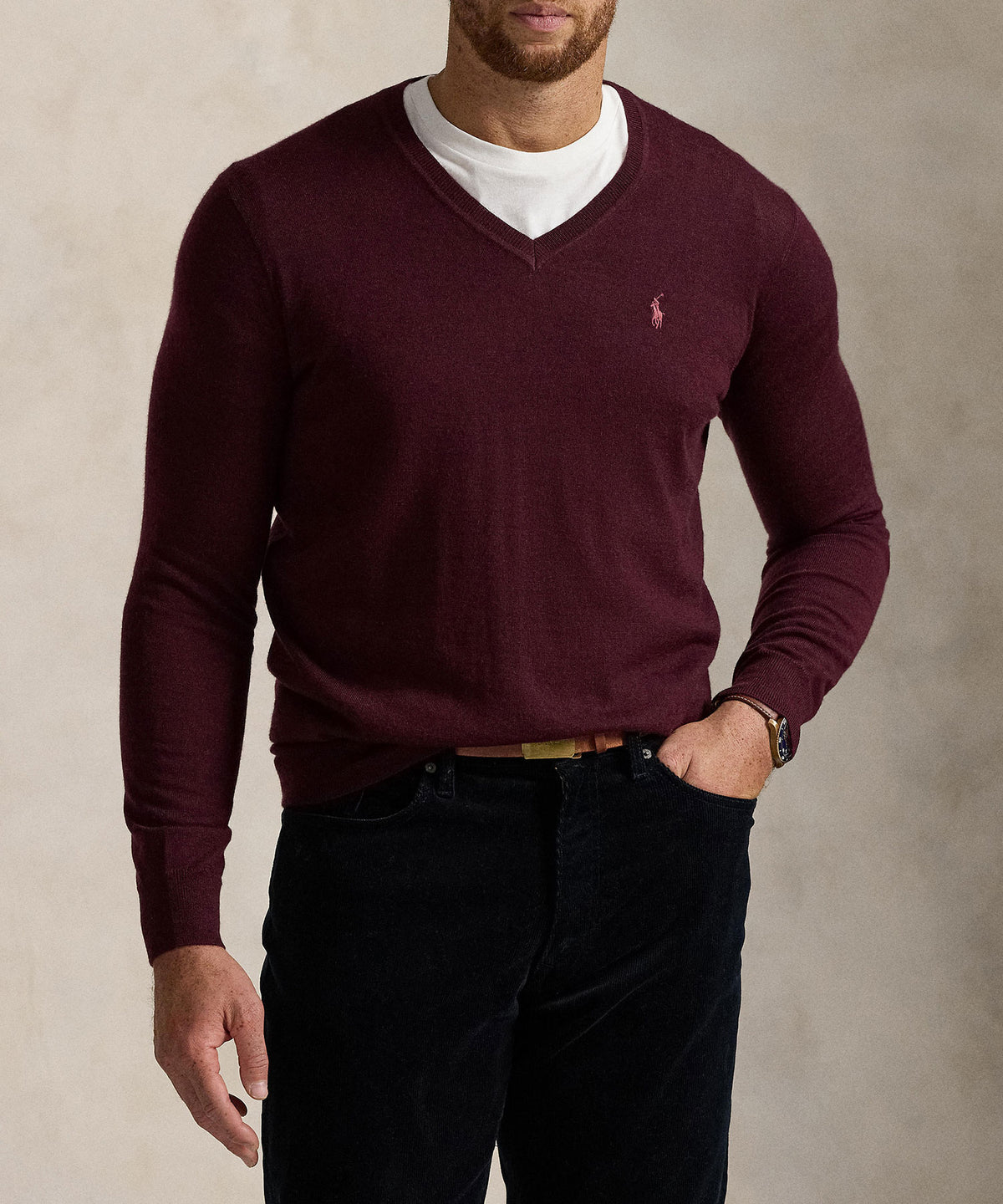 Polo Ralph Lauren Merino Wool V-Neck Sweater, Men's Big & Tall