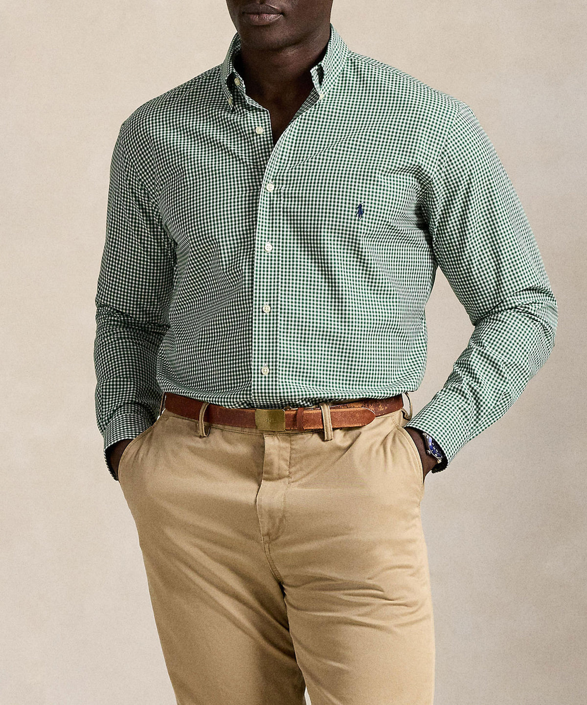 Polo Ralph Lauren Long Sleeve Button Down Collar Poplin Shirt, Men's Big & Tall