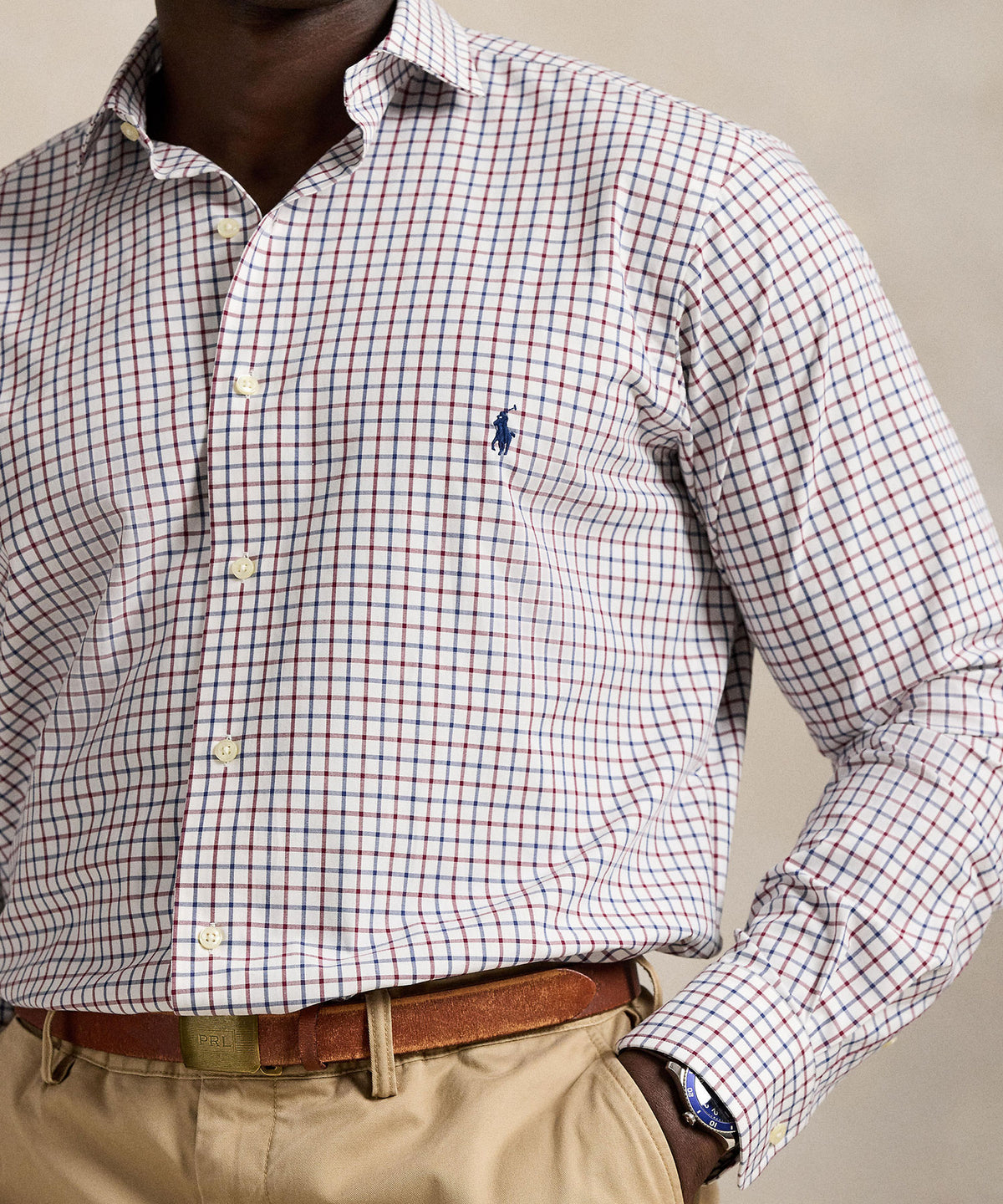 Polo Ralph Lauren Long Sleeve Button Down Collar Poplin Shirt, Men's Big & Tall