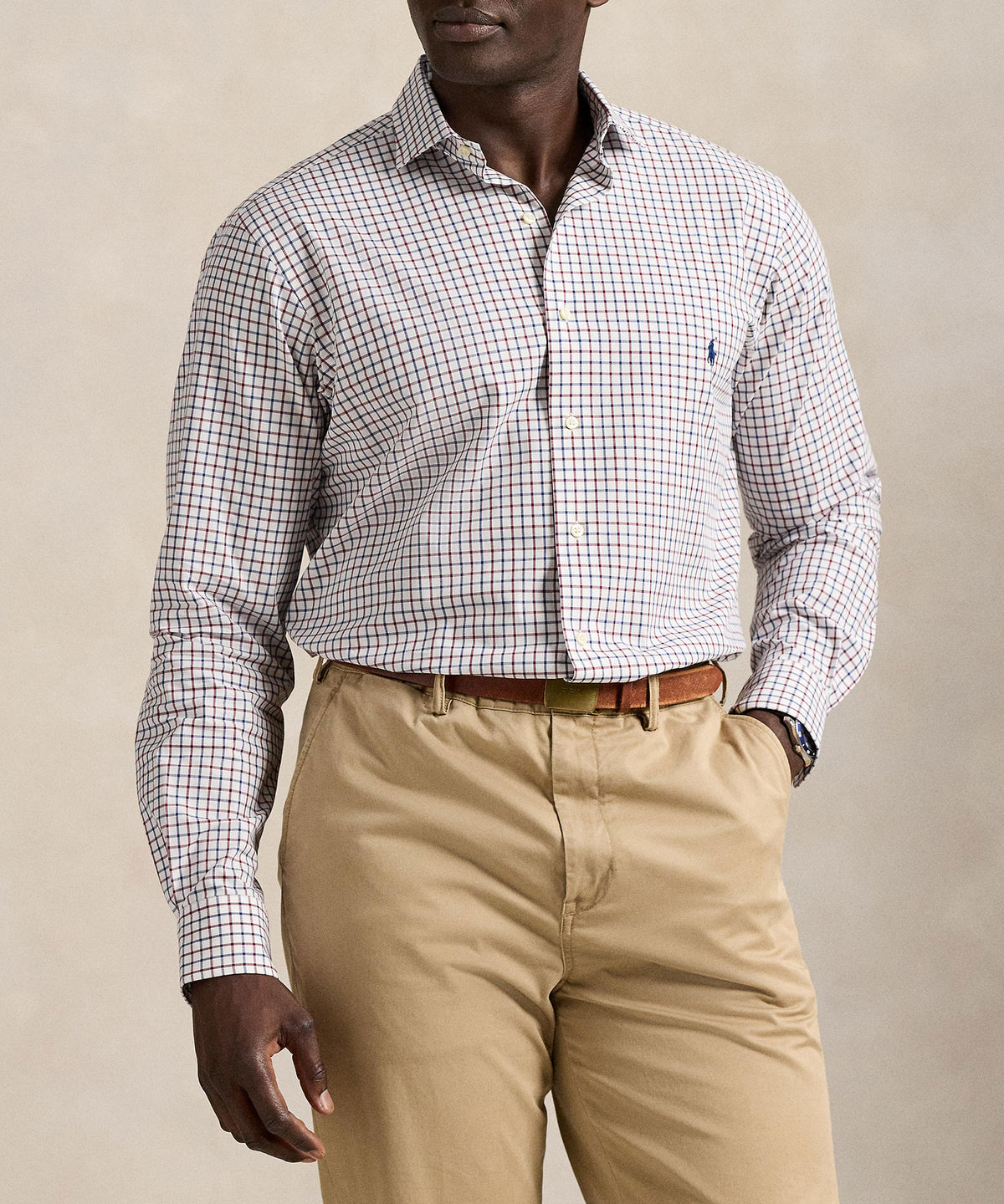 Polo Ralph Lauren Long Sleeve Button Down Collar Poplin Shirt, Men's Big & Tall