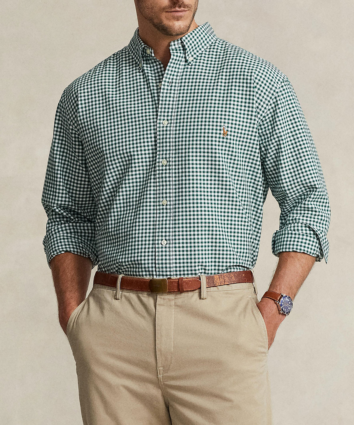 Polo Ralph Lauren Long Sleeve Button Down Collar Oxford Sport Shirt, Men's Big & Tall