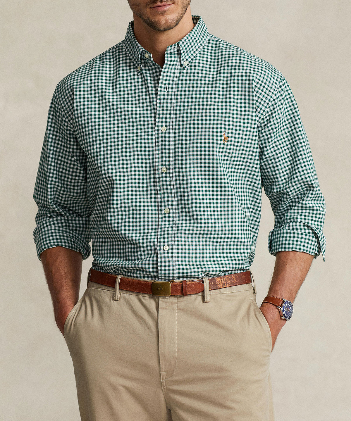 Polo Ralph Lauren Long Sleeve Button Down Collar Oxford Sport Shirt, Men's Big & Tall