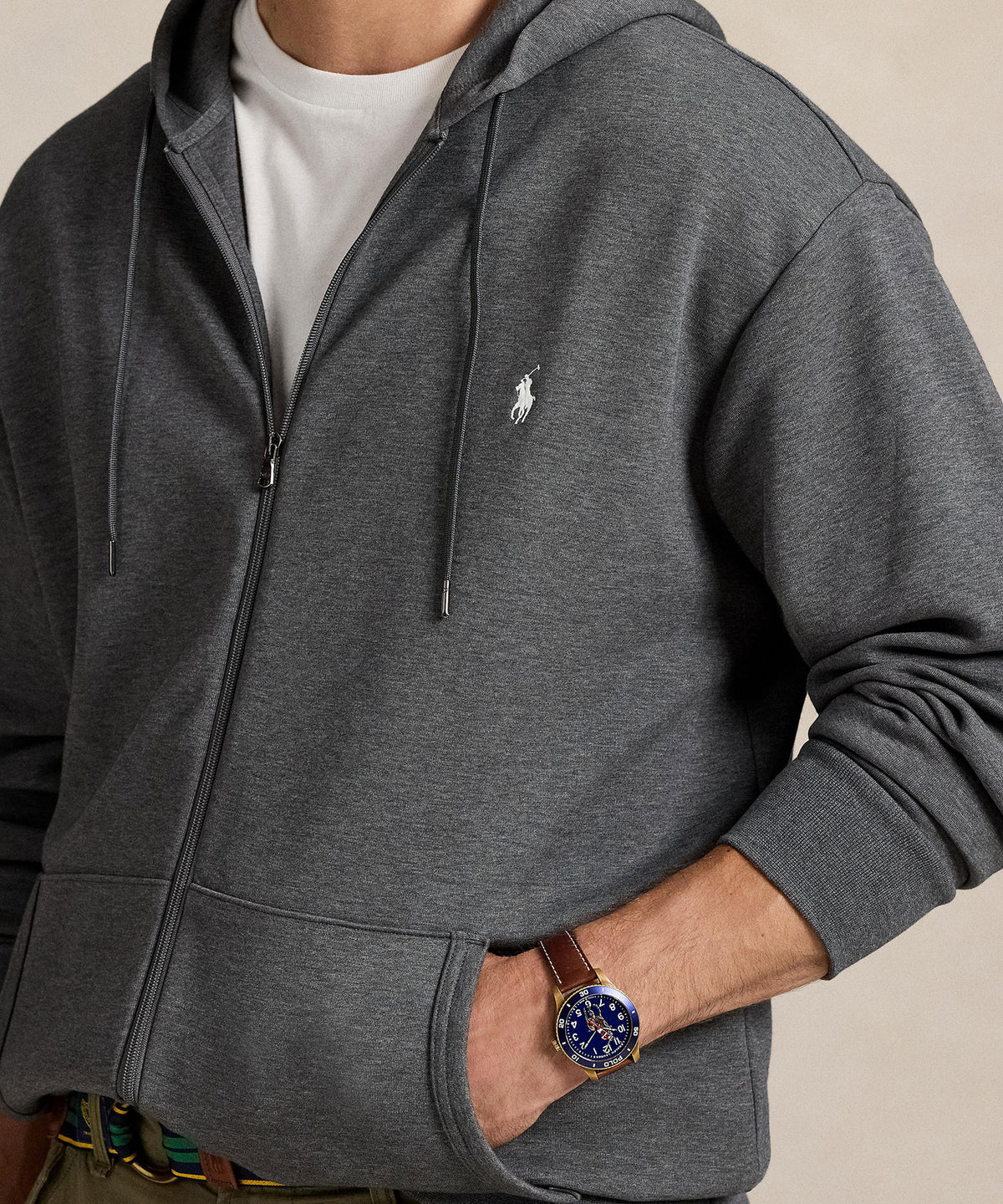 Polo Ralph Lauren Double Knit Full Zip Hoodie, Men's Big & Tall
