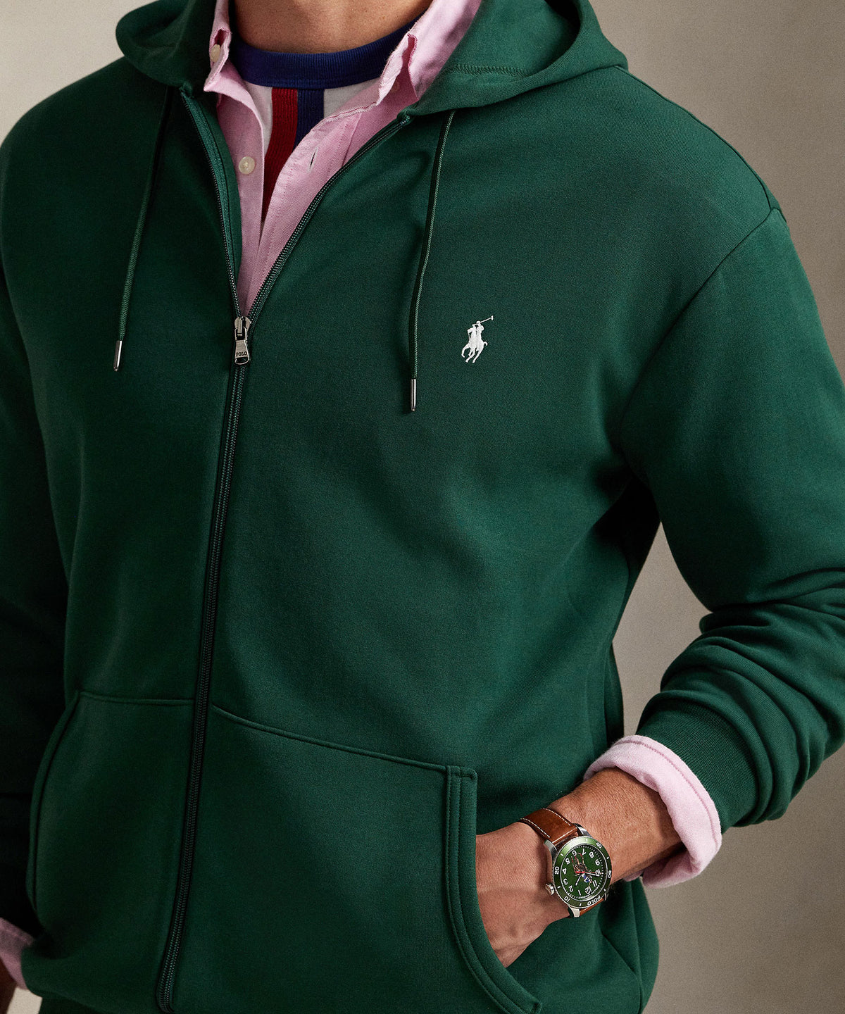 Polo Ralph Lauren Double Knit Full Zip Hoodie, Men's Big & Tall