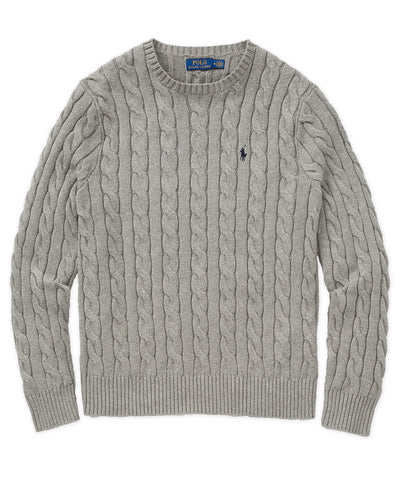 Polo Ralph Lauren Cotton Cable Crew Neck Sweater, Men's Big & Tall