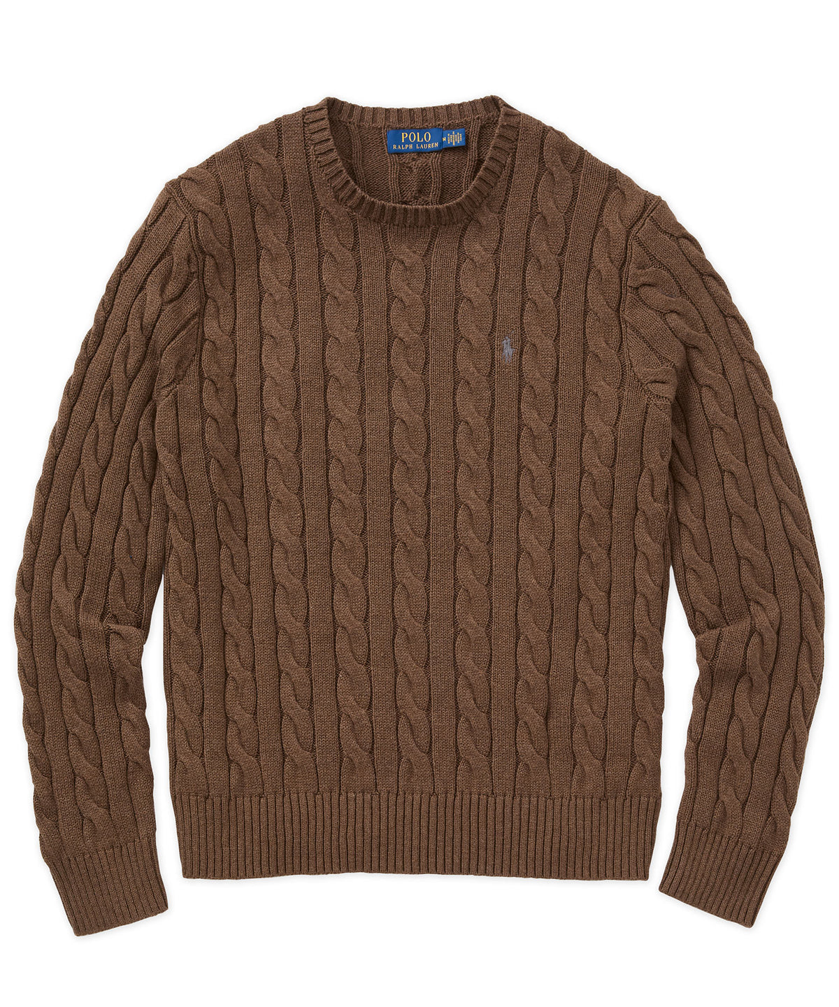 Polo Ralph Lauren Cotton Cable Crew Neck Sweater, Men's Big & Tall