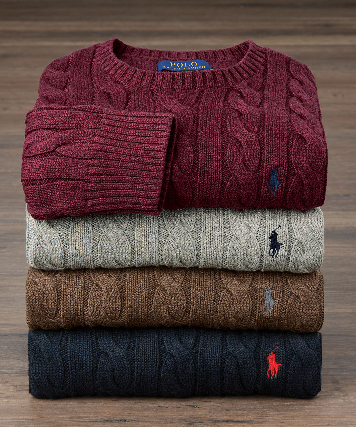 Polo Ralph Lauren Cotton Cable Crew Neck Sweater, Men's Big & Tall