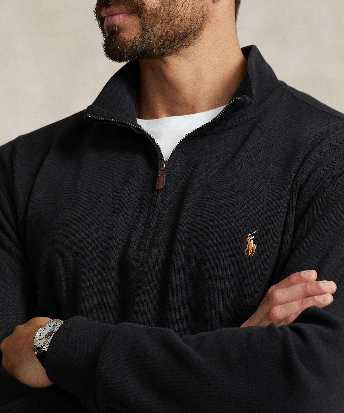 Polo Ralph Lauren Long Sleeve Estate Rib Half-Zip Sweater, Men's Big & Tall