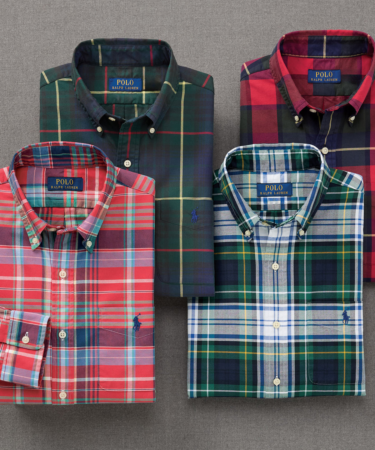Polo Ralph Lauren Long Sleeve Tartan Oxford Sport Shirt, Men's Big & Tall