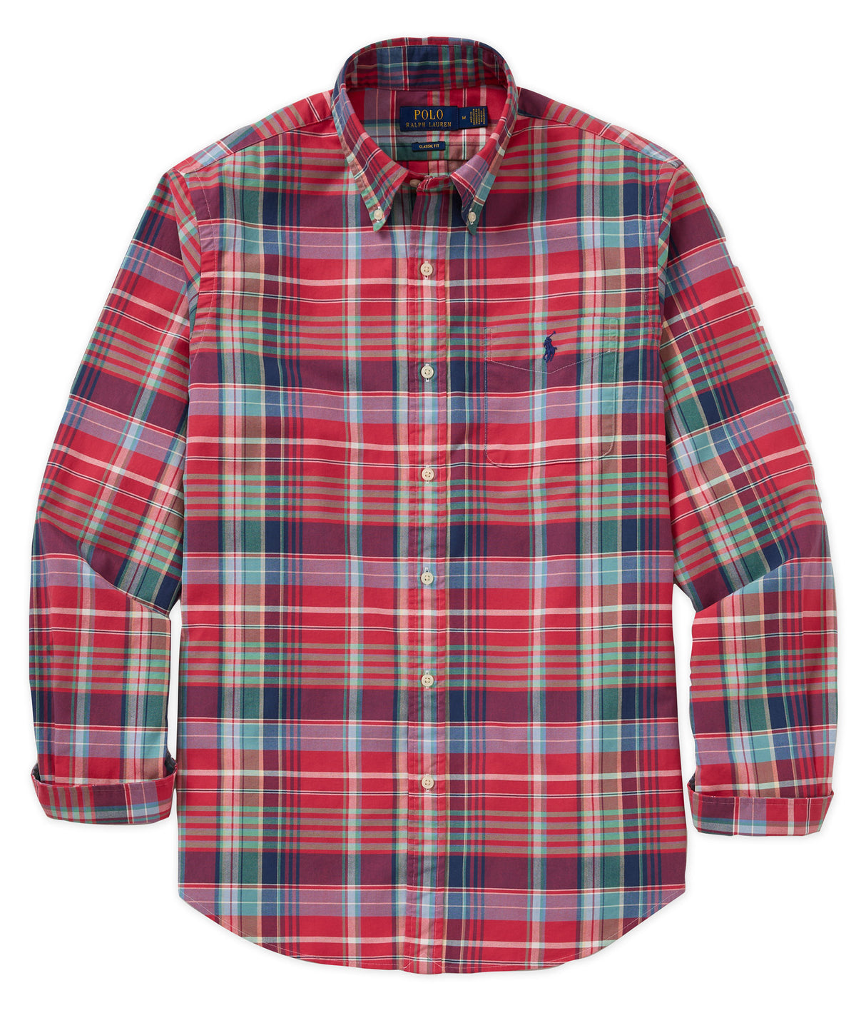 Polo Ralph Lauren Long Sleeve Tartan Oxford Sport Shirt, Men's Big & Tall
