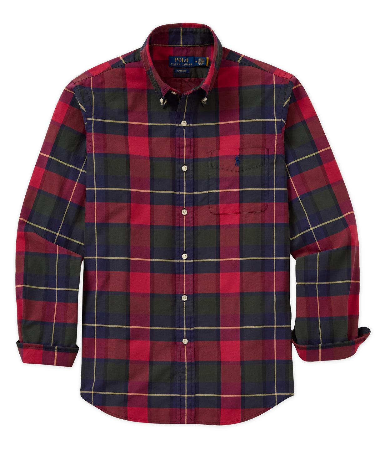 Polo Ralph Lauren Long Sleeve Tartan Oxford Sport Shirt, Men's Big & Tall