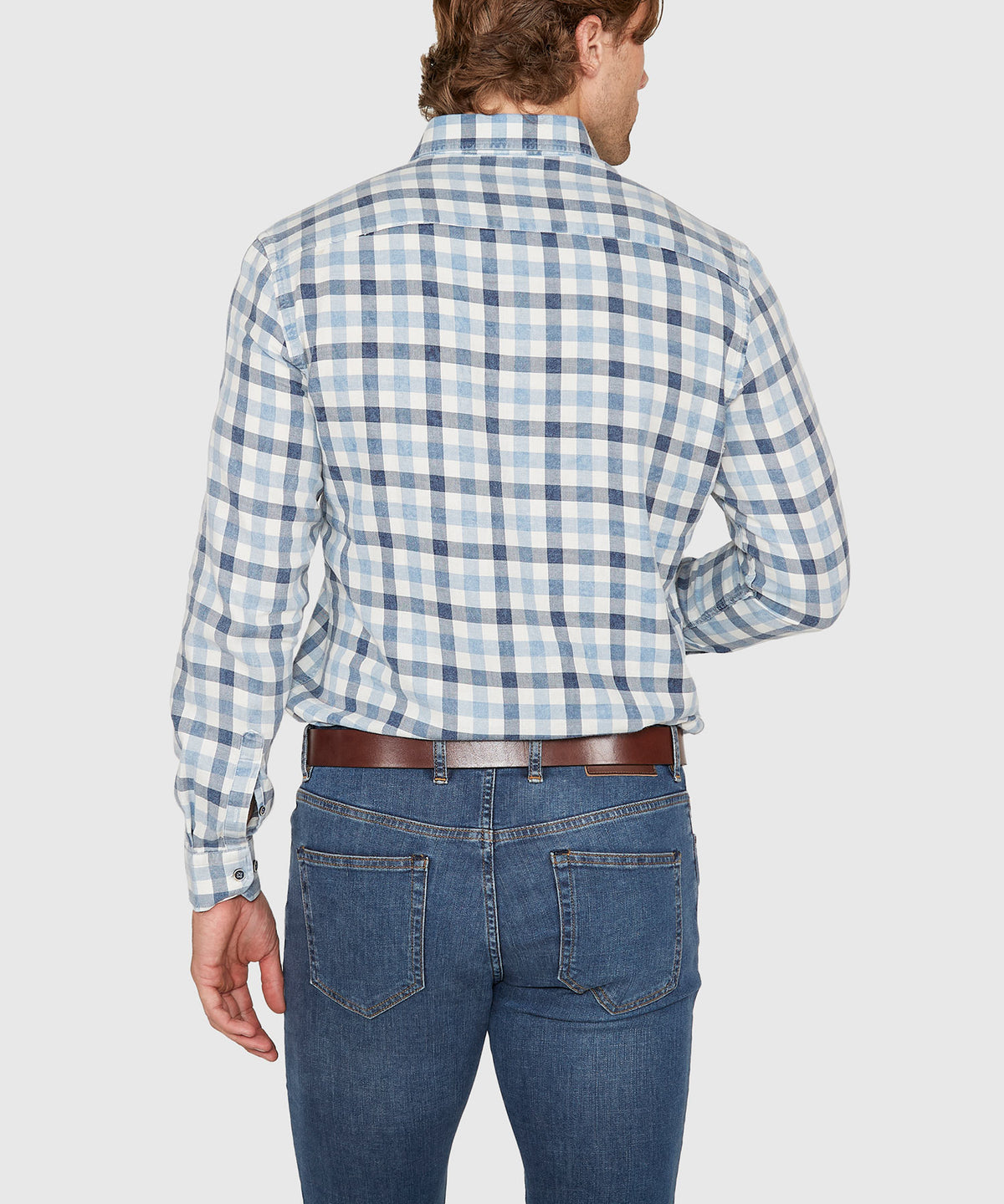 Westport Lifestyle Long Sleeve Button Down Collar Plaid Sport Shirt, Men's Big & Tall