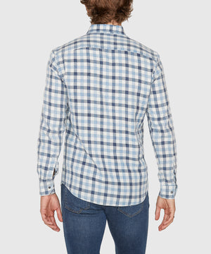 Westport Lifestyle Long Sleeve Button Down Collar Plaid Sport Shirt