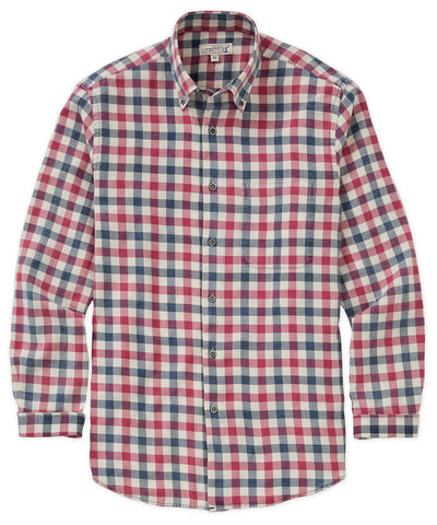 Westport Lifestyle Long Sleeve Button Down Collar Plaid Sport Shirt, Men's Big & Tall
