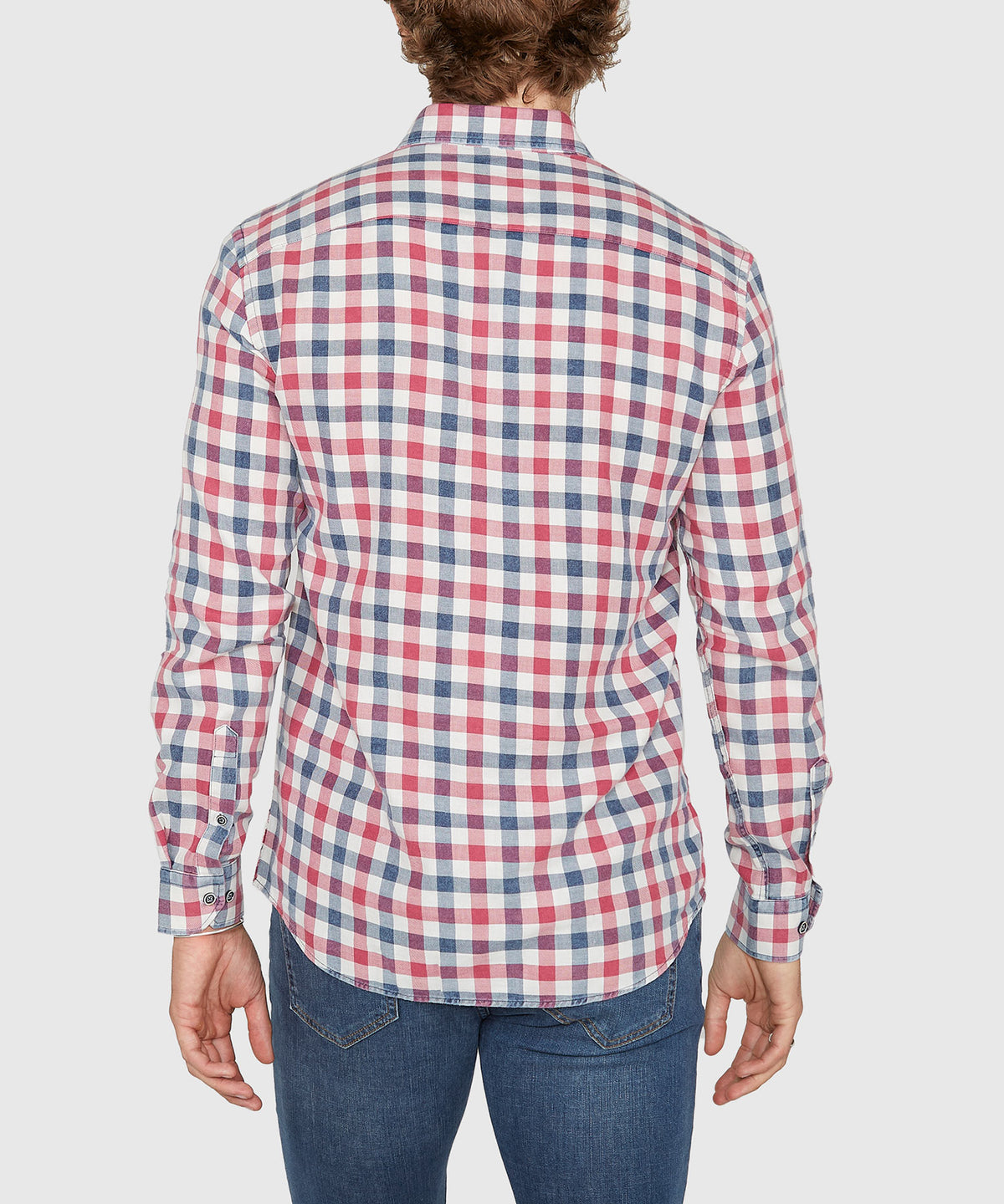 Westport Lifestyle Long Sleeve Button Down Collar Plaid Sport Shirt, Men's Big & Tall