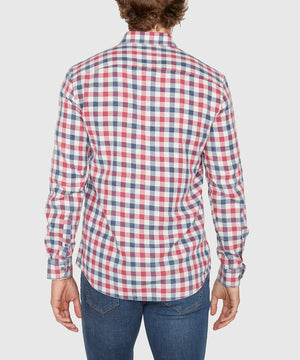 Westport Lifestyle Long Sleeve Button Down Collar Plaid Sport Shirt