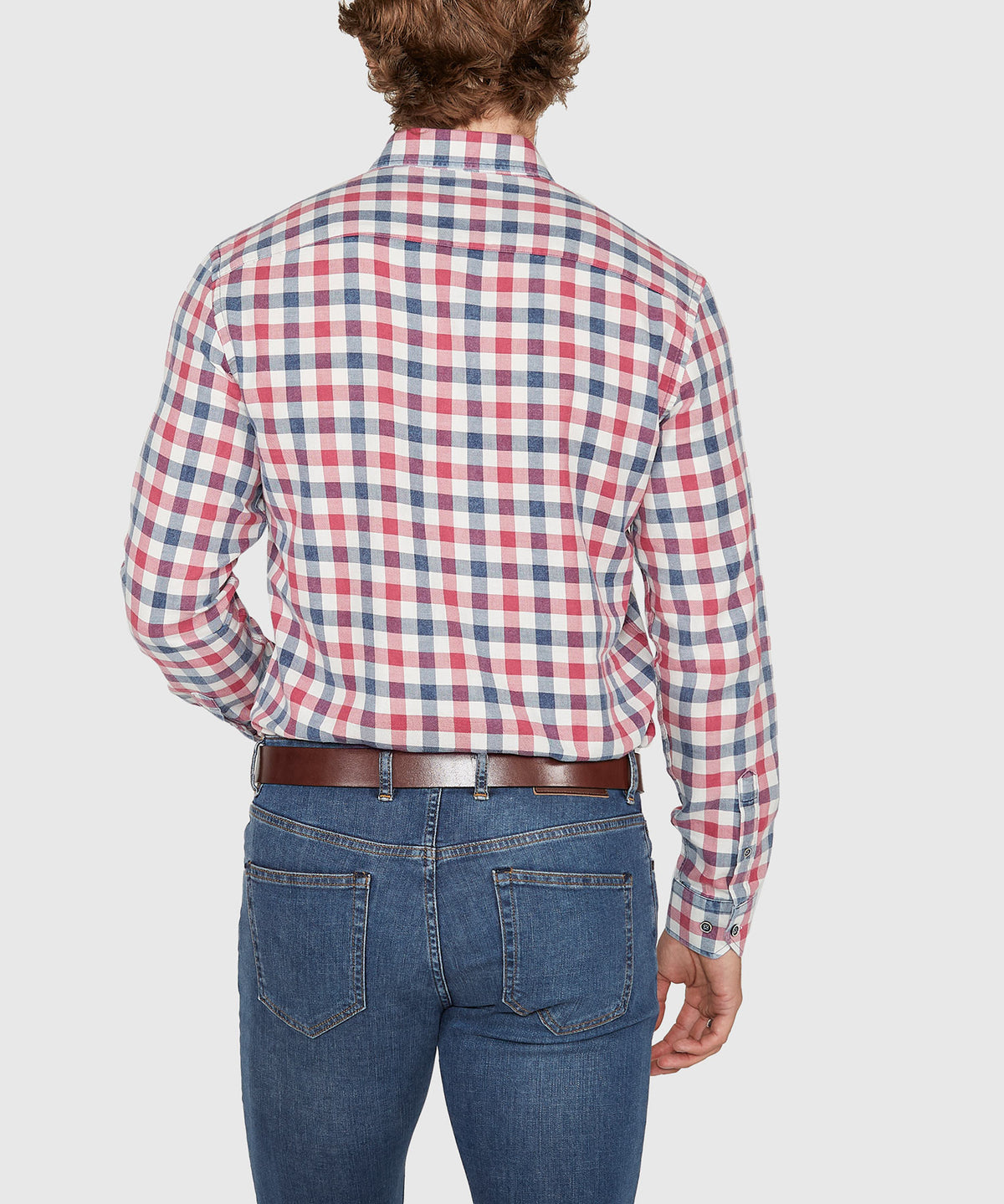 Westport Lifestyle Long Sleeve Button Down Collar Plaid Sport Shirt, Men's Big & Tall