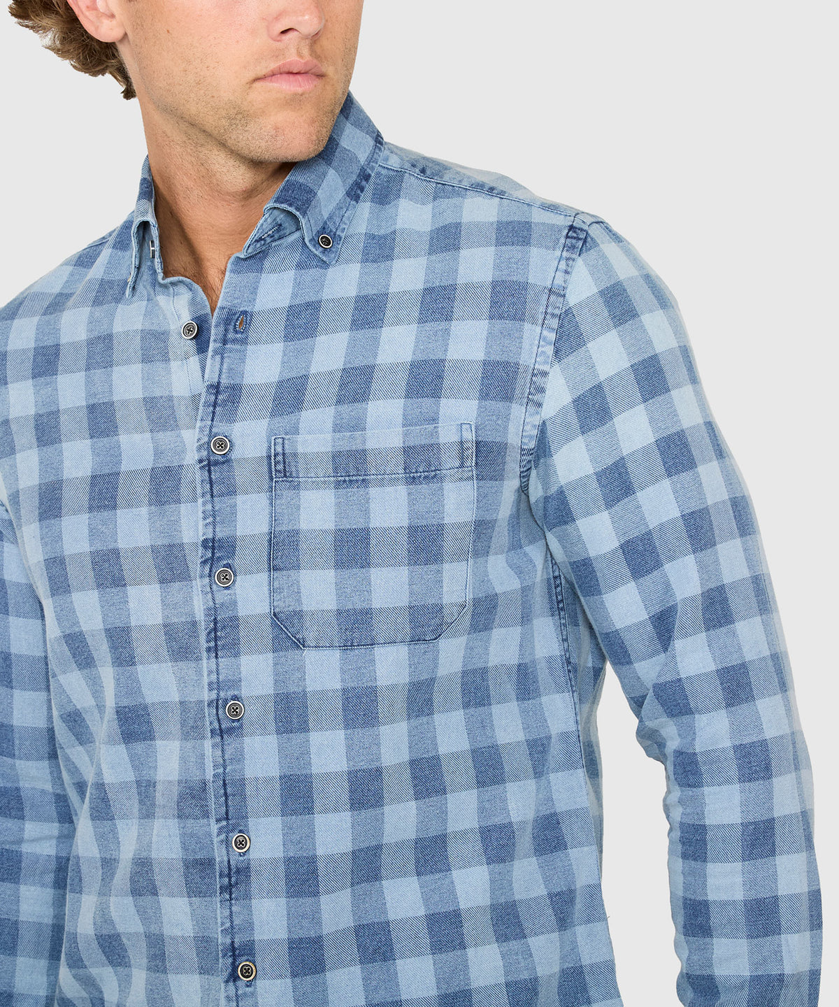 Westport Lifestyle Long Sleeve Button Down Collar Plaid Sport Shirt, Men's Big & Tall