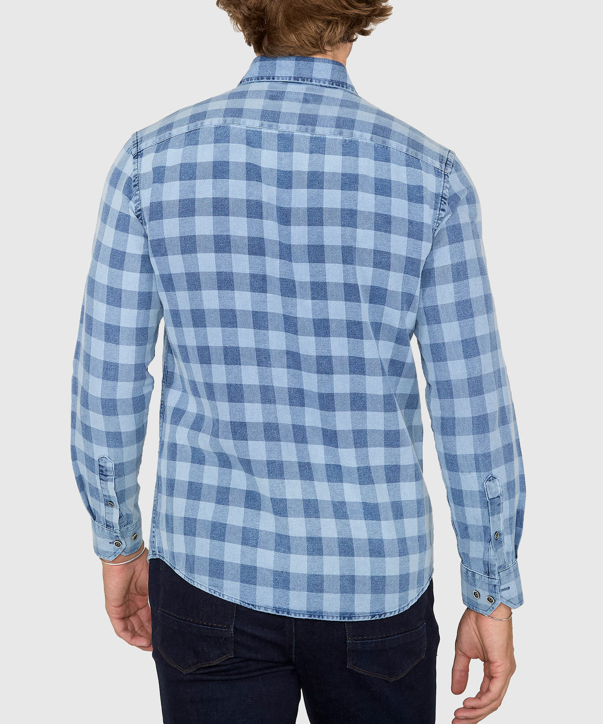 Westport Lifestyle Long Sleeve Button Down Collar Plaid Sport Shirt, Men's Big & Tall
