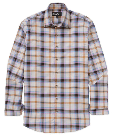 Westport Black Long Sleeve Button Under Spread Collar Sport Shirt, Men's Big & Tall