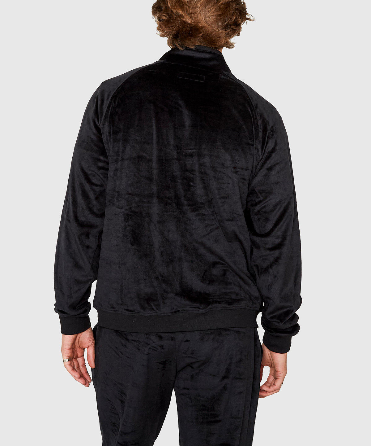 Westport Black Velour Track Jacket, Men's Big & Tall