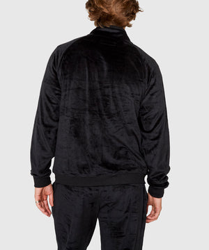 Westport Black Velour Track Jacket