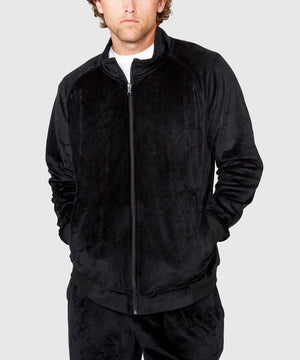 Westport Black Velour Track Jacket