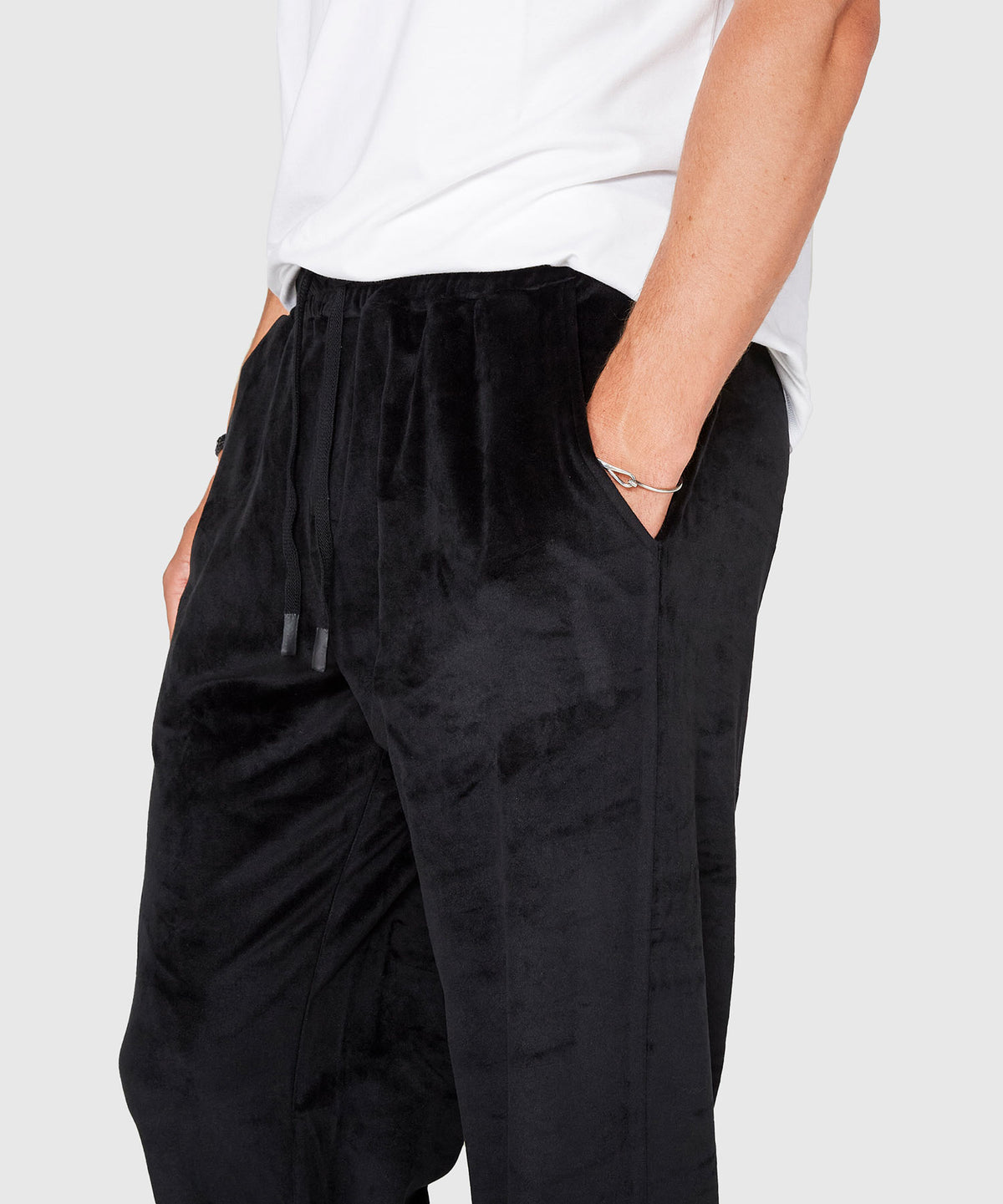 Westport Black Velour Track Pant, Men's Big & Tall