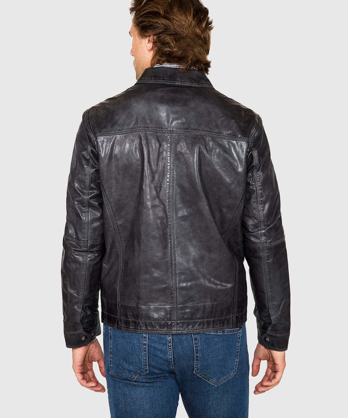 Westport Black Premium Leather Jacket, Men's Big & Tall