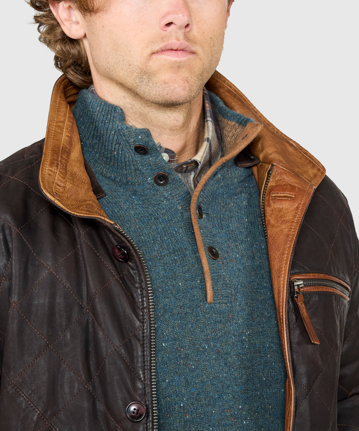 Westport Black Rainier Quilted Leather Jacket, Men's Big & Tall