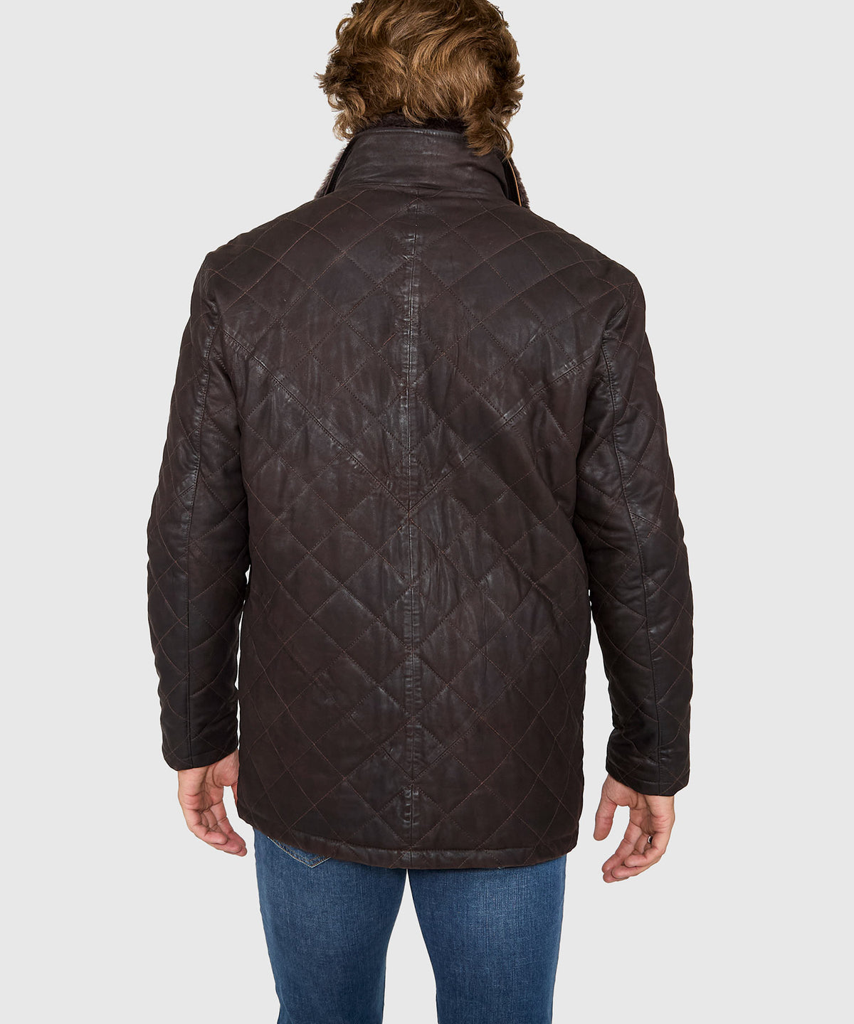 Westport Black Rainier Quilted Leather Jacket, Men's Big & Tall