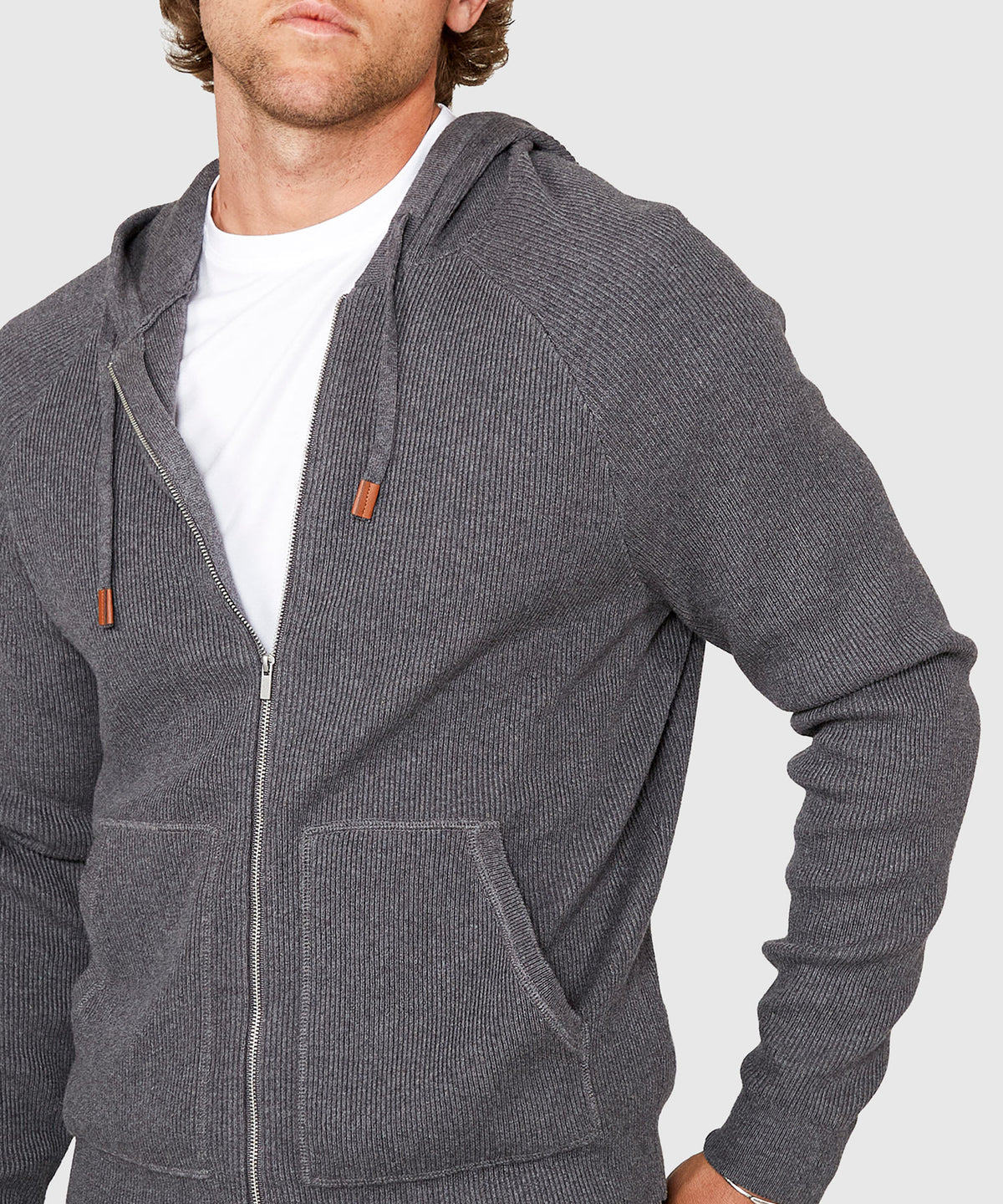 Westport Black Cotton Cashmere Raglan Sleeve Hoodie Pullover, Men's Big & Tall