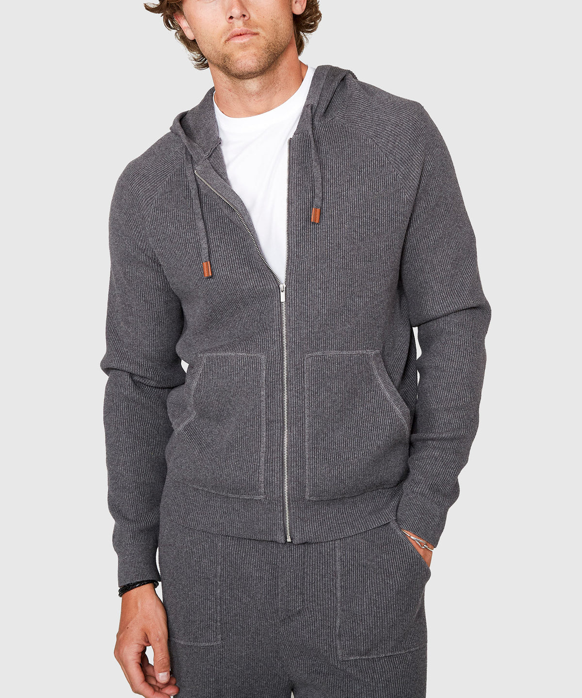 Westport Black Cotton Cashmere Raglan Sleeve Hoodie Pullover, Men's Big & Tall