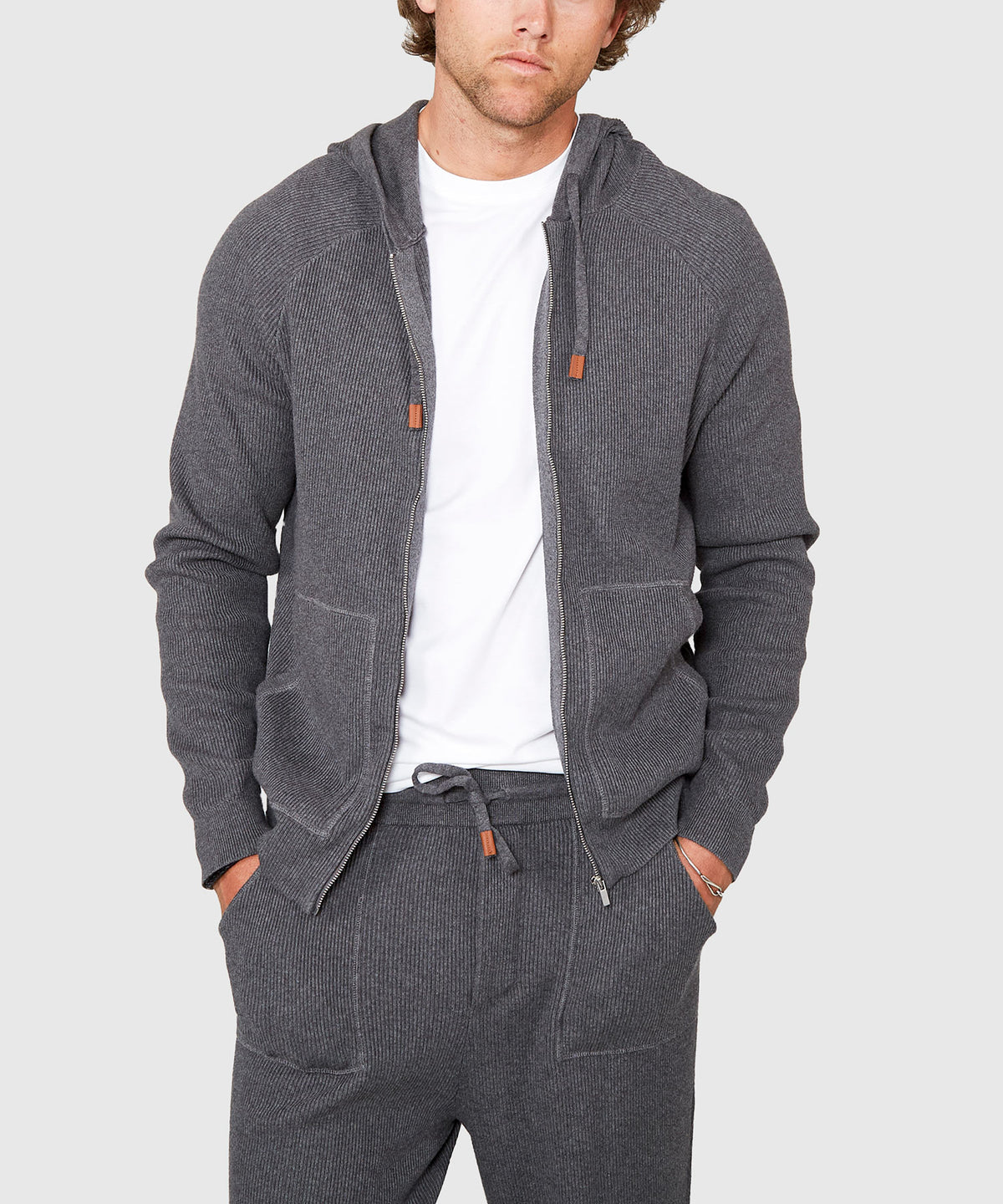 Westport Black Cotton Cashmere Raglan Sleeve Hoodie Pullover, Men's Big & Tall