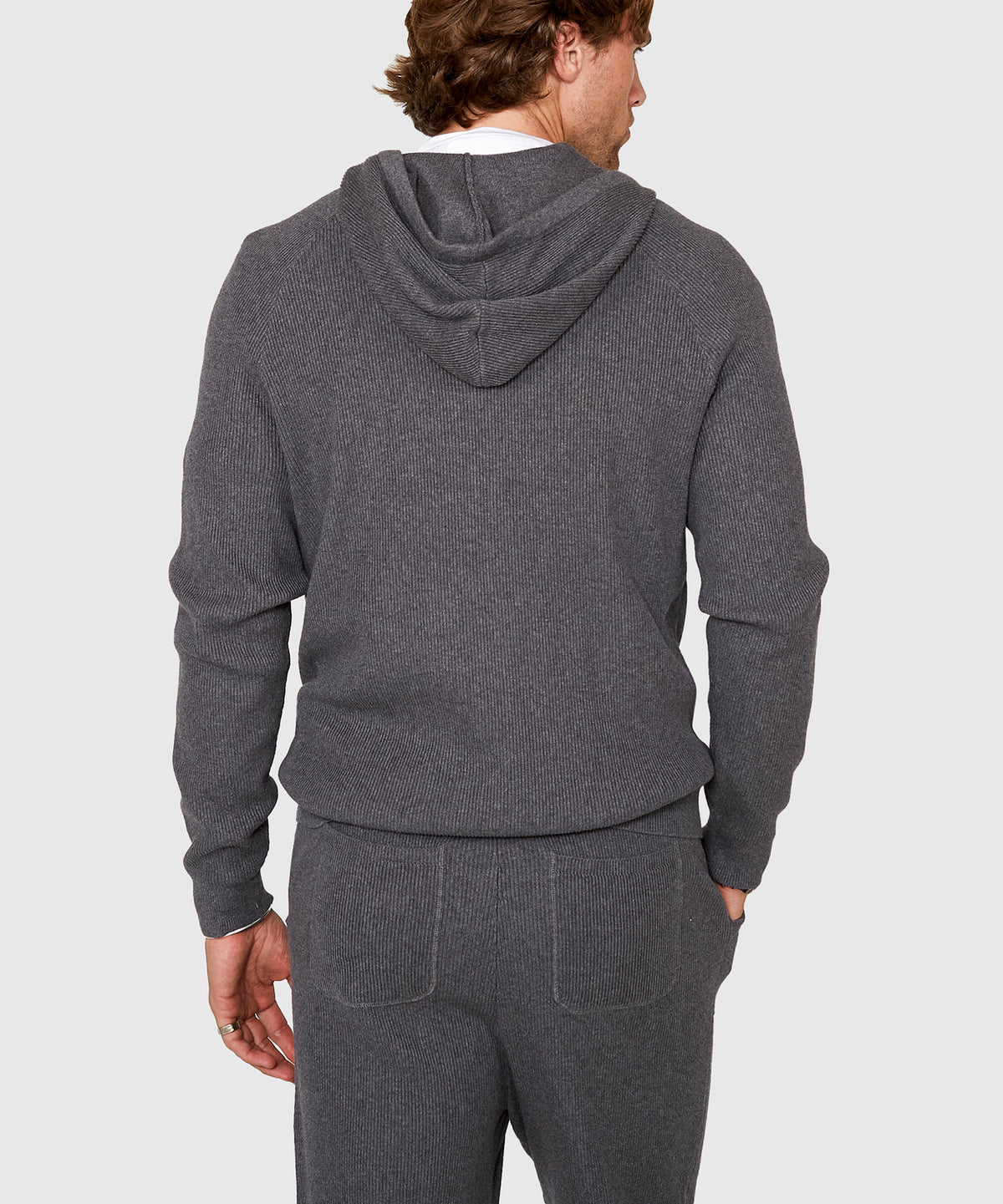 Westport Black Cotton Cashmere Raglan Sleeve Hoodie Pullover, Men's Big & Tall