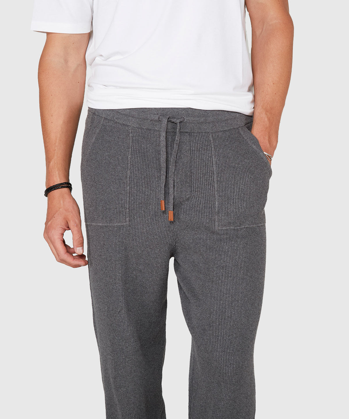Westport Black Cotton Cashmere Lounge Pant, Men's Big & Tall