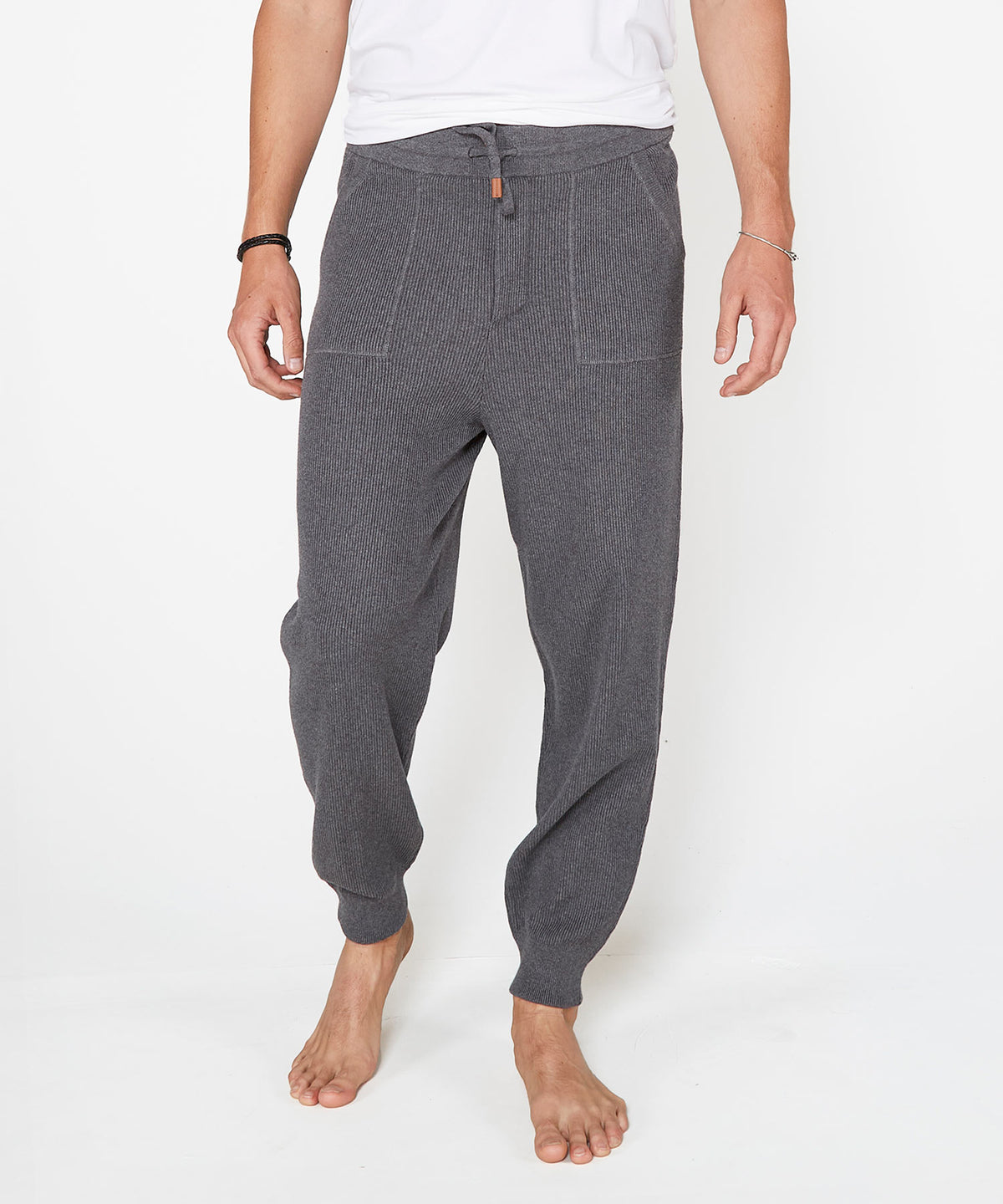 Westport Black Cotton Cashmere Lounge Pant, Men's Big & Tall