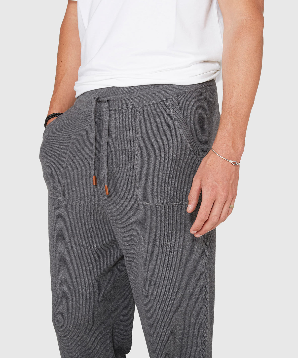 Westport Black Cotton Cashmere Lounge Pant, Men's Big & Tall