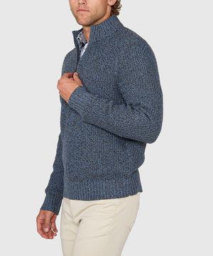 Westport Black Tri-Color Quarter Zip Sweater