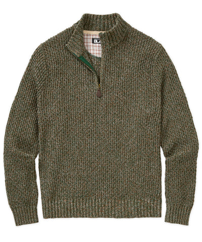 Westport Black Tri-Color Quarter Zip Sweater, Men's Big & Tall