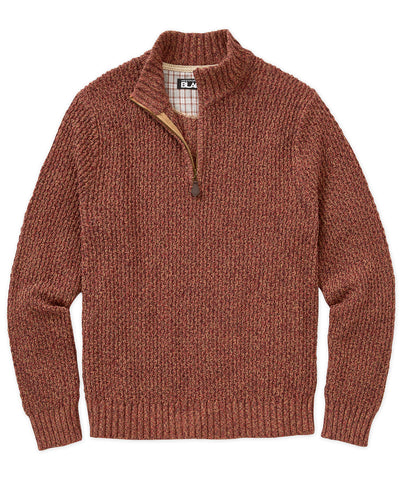 Westport Black Tri-Color Quarter Zip Sweater, Men's Big & Tall