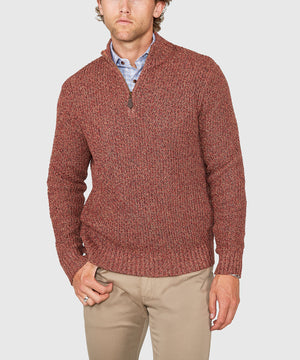 Westport Black Tri-Color Quarter Zip Sweater