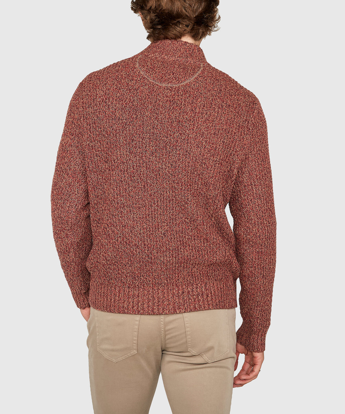 Westport Black Tri-Color Quarter Zip Sweater, Men's Big & Tall