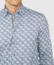 Westport Black Long Sleeve Hidden Button Down Collar Printed Sport Shirt