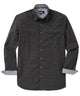 Westport Black Long Sleeve Hidden Button Down Collar Printed Sport Shirt