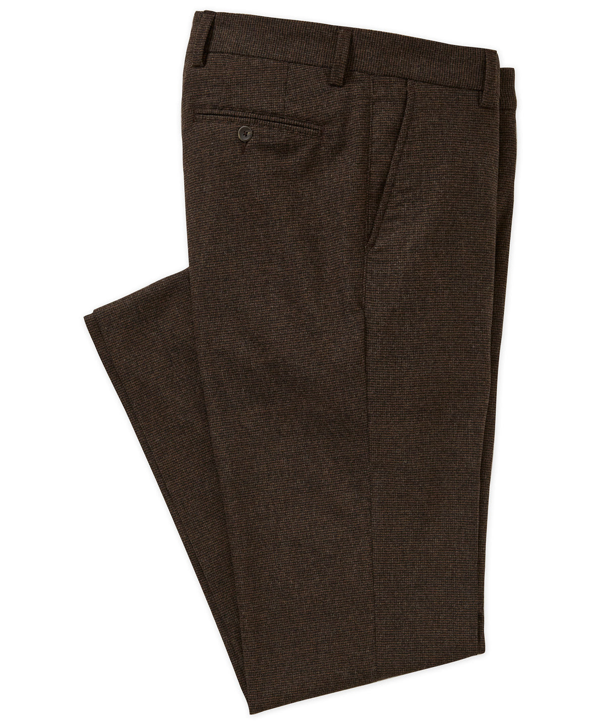 Westport Black Flat Front Houndstooth Pant, Men's Big & Tall
